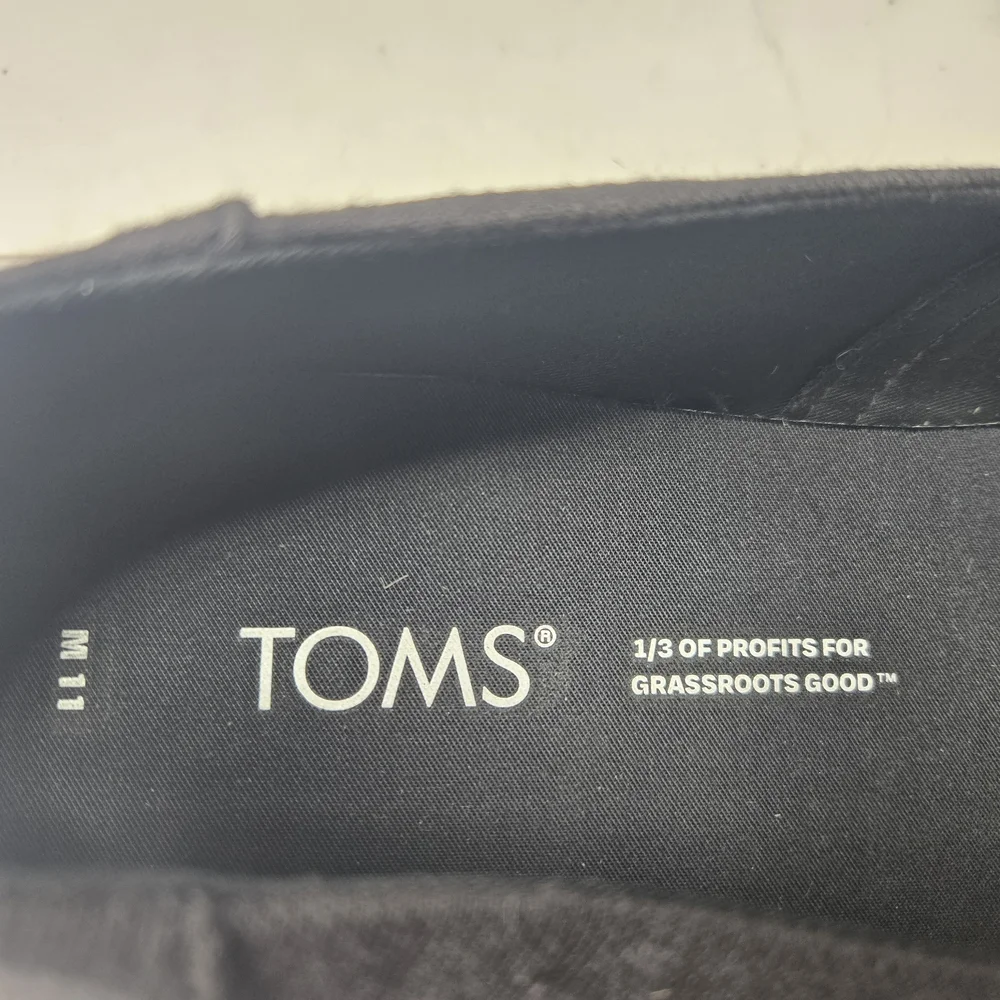 TOMS Alpagata Rope 2.0 Espadrille Men's Black Slip-On Shoes Size 11